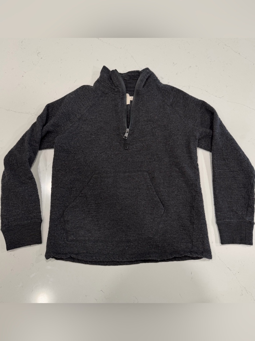 UGG Men's Charcoal Zip-Neck Sweater Pullover - Medium